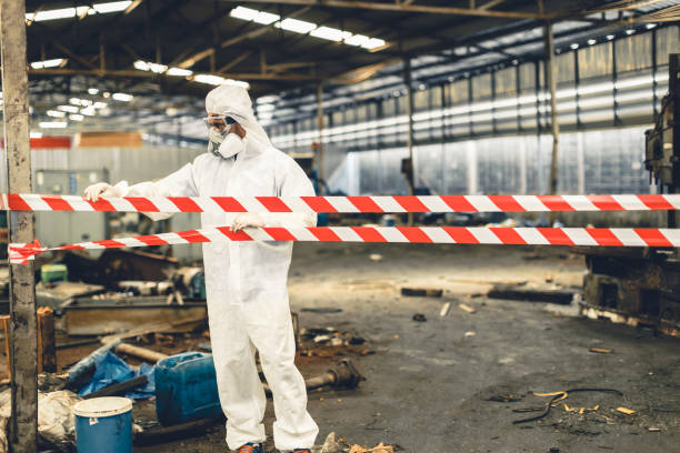 Professional Biohazard Cleanup technician working in Breckenridge, TX